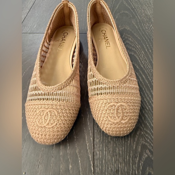 Beige Women's Ballerina Flats - Picture 2 of 5